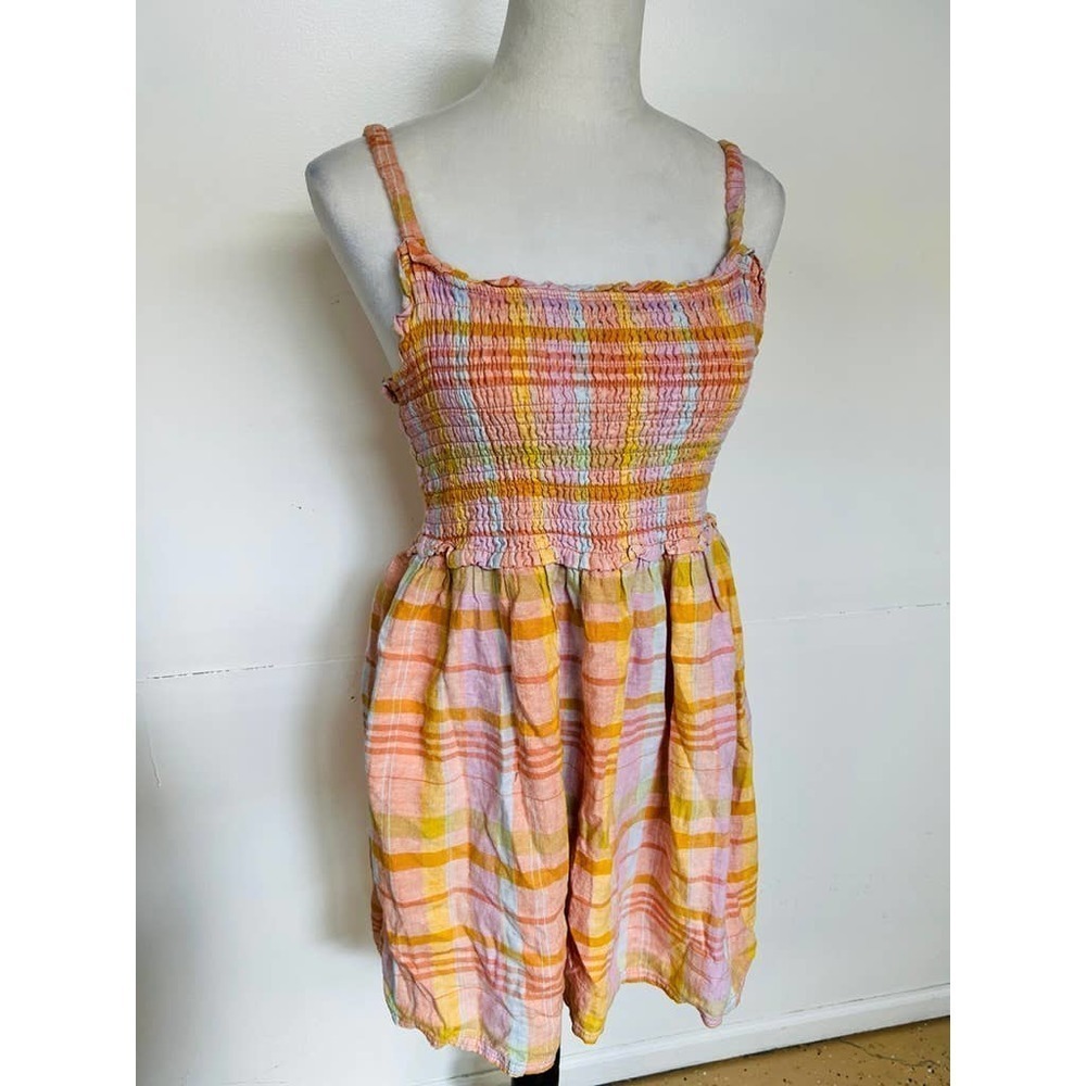 American Eagle Plaid Colorful Summer Dress